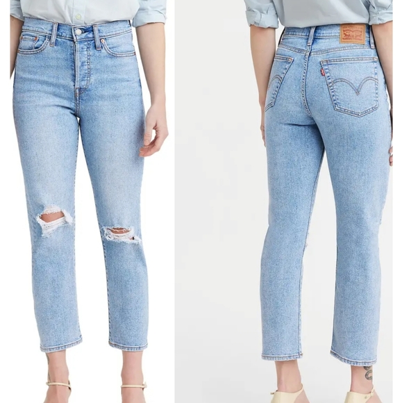 Levi's Denim - LEVI'S Wedgie Straight Button Light Wash Jeans NWT